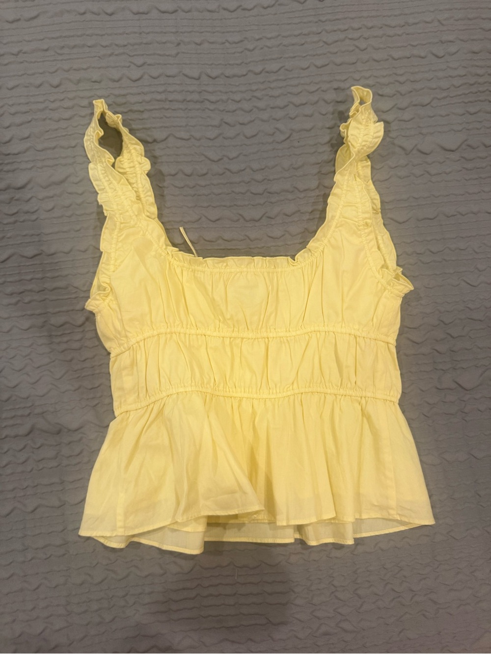 Sunday Best Helena Poplin Top Butter Yellow Lemonade - Picture 7 of 11